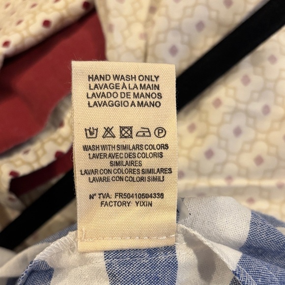 FRNCH Blue and White Striped 100% Cotton Midi Dress - Picture 9 of 11